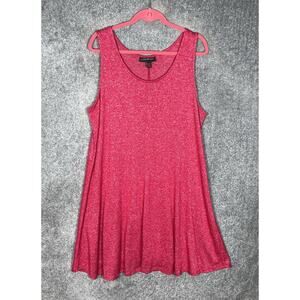 Lane Bryant‎ Sleeveless Knit Tank Swing Dress Womens Size 18/20 Red Stretch